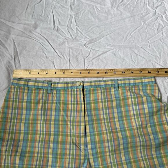 Lauren Ralph Lauren Pastel Rainbow Colorful Plaid Checkered Capri Women’s 14 LRL - Picture 7 of 10